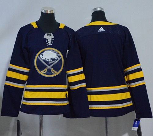 Adidas Buffalo Sabres Blank Navy Blue Home Authentic Women Stitched NHL Jersey->women nhl jersey->Women Jersey